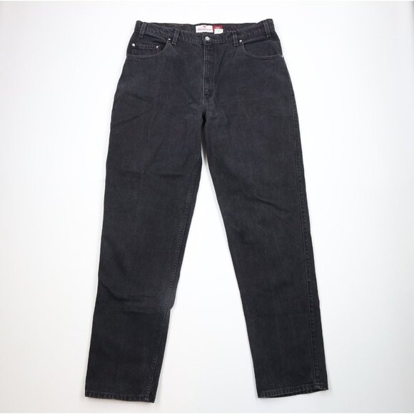 Vintage 90s Levis 545 Mens Size 38x36 Faded Loose Fit Denim Jeans Black Cotton